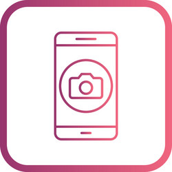 camera mobile application icon vector image