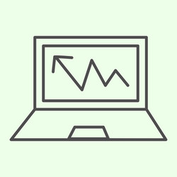 computer graph thin line icon analytic vector image
