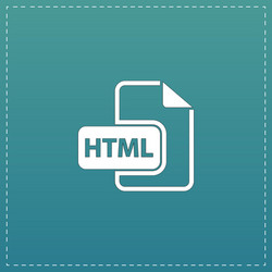 html file extension icon vector image