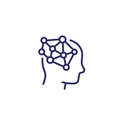 Neuron Connection Icon - Neural Network vector image