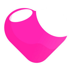 pink abstract shape forming a dynamic and modern vector image