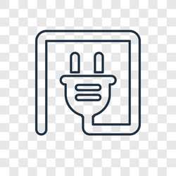 plug concept linear icon isolated on transparent vector image