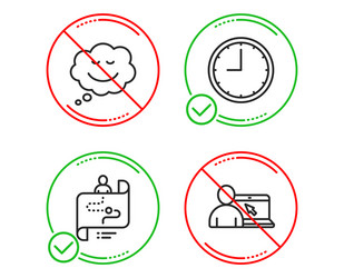 time speech bubble and journey path icons set vector image