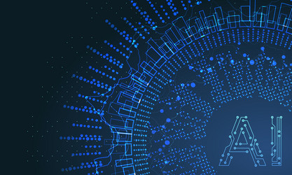 AI Neural Networks Data Flow vector image