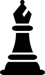 chess bishop icon in flat style for apps ui vector image