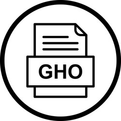 gho file document icon vector image