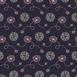 hand drawn outer space seamless pattern vector image