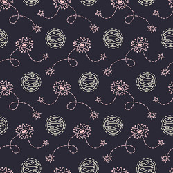 Hand drawn outer space seamless pattern vector