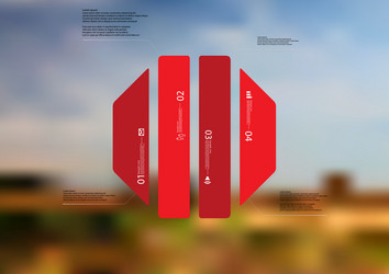 infographic template with octagon vertically vector image