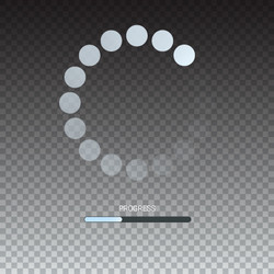 Load bar for mobile apps web preloader radial vector