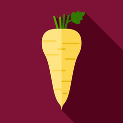 parsnip root flat icon vegetable vector image