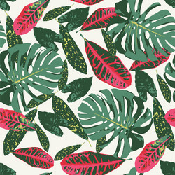 Tropical Leaf Seamless Pattern Vector Image