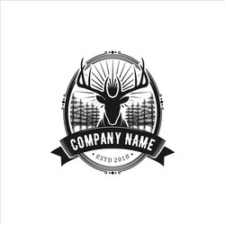 Vintage Hunting Emblem Vector Image