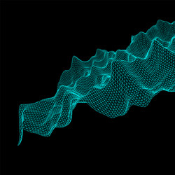 3D Network Grid Background vector image