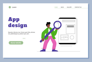 app design process user interface designer vector image