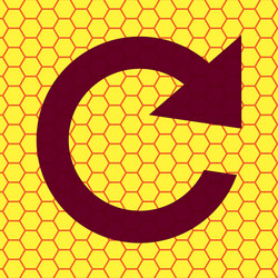 arrow update flat modern web button and space vector image