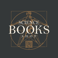 banner for science books shop with initial letter vector