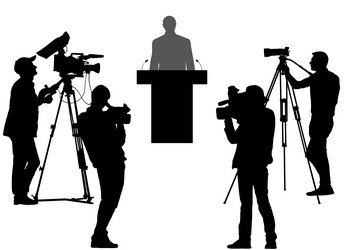 election candidate with program vector image