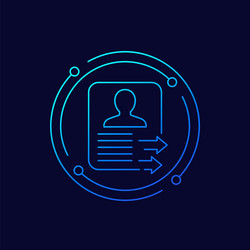 Export profile personal data icon linear design vector