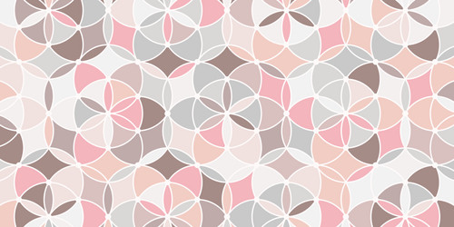 geometric pattern circle overlapping vector image