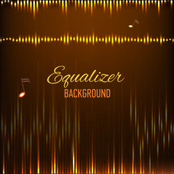 musical background with key notes and equalizer vector image