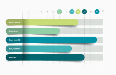 flat chart graph simply color editable vector image