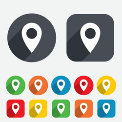 GPS Location Pointer Icon vector image