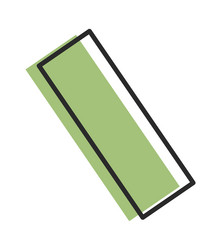 groovy rectangular element geometric shape vector image