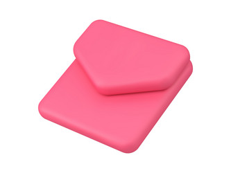 inbox message chat button pink envelope internet vector image