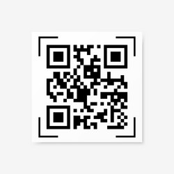 qr code sample for smartphone scanning isolated vector image