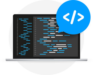 software development programming coding vector image
