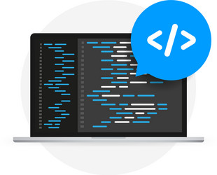 Software development programming coding vector