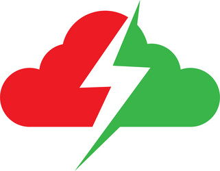 Thunderbolt lightning power energy icon Royalty Free Vector
