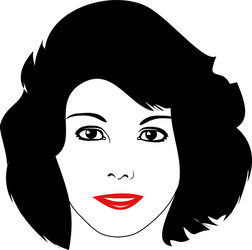 women face and hairstyle vector