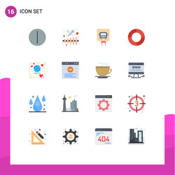 16 universal flat colors set for web and mobile vector