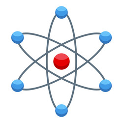 atom particles circling around nucleus icon vector image