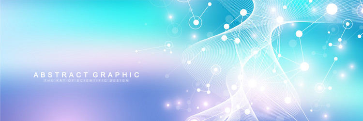 big genomic data visualization dna helix vector image
