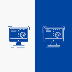 command computer function process progress line vector image
