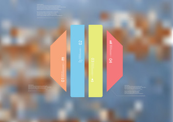 infographic template with octagon vertically vector image
