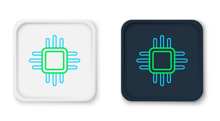 line computer processor with microcircuits cpu vector image