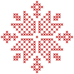 scandinavian knitting pattern geometric redwork vector image