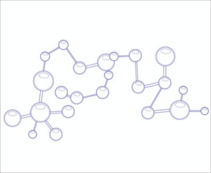 abstract molecular structure background vector image