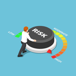 Businessman Adjusting Risk Button vector image