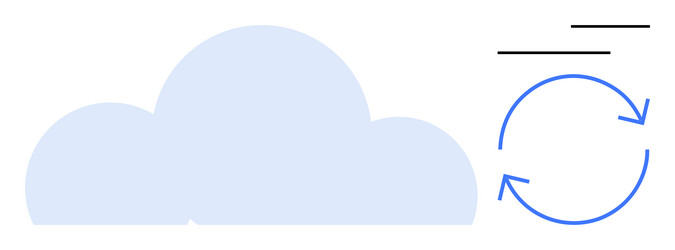 Cloud Sync & Data Transfer vector image