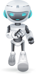 Cute Running Robot - Tech Innovation vector image