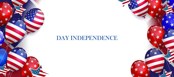 design with balloons elements of the flag vector image