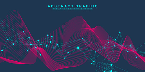 digits abstract background with connected line vector image