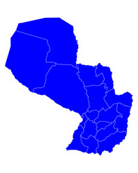map of paraguay vector image