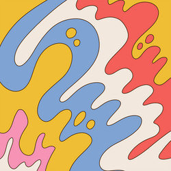 Retro Waves Abstract Background vector image
