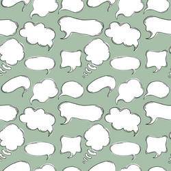 seamless pattern with hand drawn sketch speech vector image
